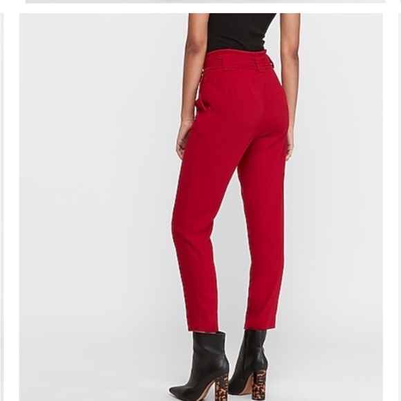 Express High Waisted Paperbag Ankle Pant size 6 - Picture 3 of 10